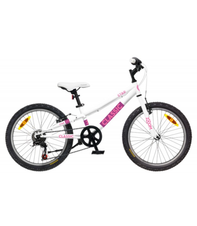 Classic Star 20'' Kids Bike, White/Pink
