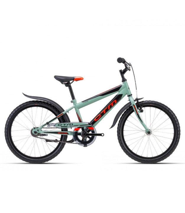 CTM Scooby 1.0 Kids 20'', Grey Green/Neon Red